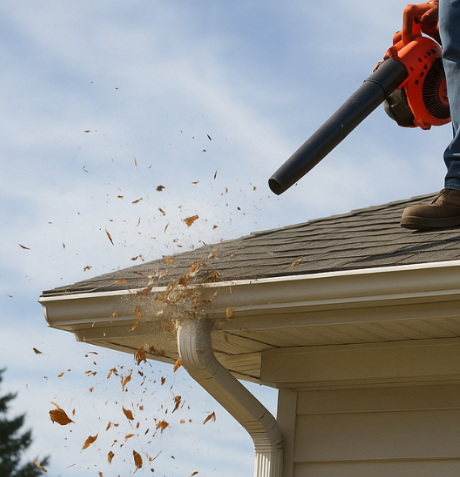 Gutter cleaning example