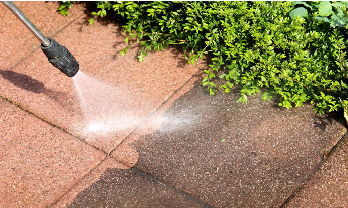 Power washing example